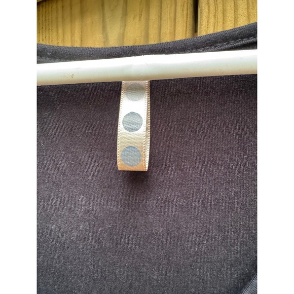 Three Dots Womens Top Small Black Sleeveless V Neck Casual Blouse‎ USA Made - Picture 3 of 6